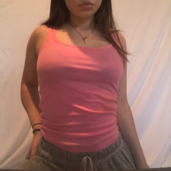 Wife Beater Pink Tank Top - Picture 2 of 4